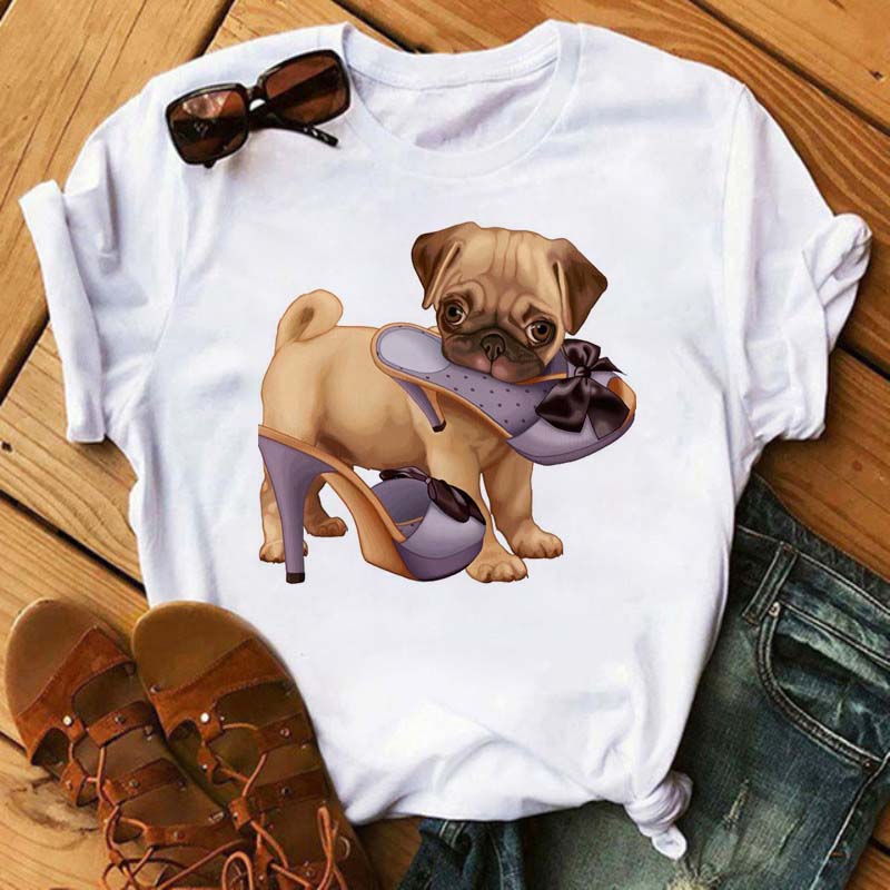 Cute French Bulldog T-shirt Animal Harajuku Print Pattern Shirt Fun French Bulldog Short Sleeves Animal Lover Tshirt dog mom Tee