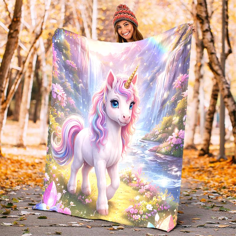 1PC Dream Unicorn blanket, al season lightweigh Poster blanket home office outdoor nap multifunc Poster blanketional blanket
