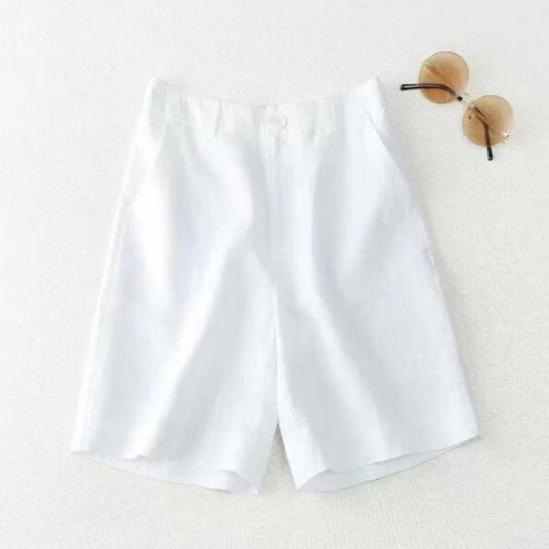Shop   Women S Summer Linen caSual Back elaStic ShortS Won Wpt Wbe0a69