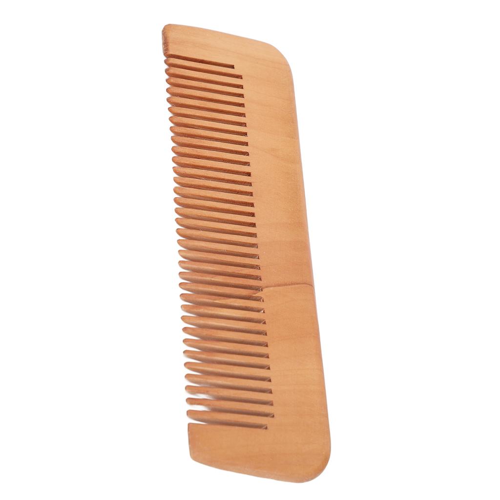 Wooden Hair Comb Small Pocket Sized Peach Wood Beard Comb for Men Women Hair Styling