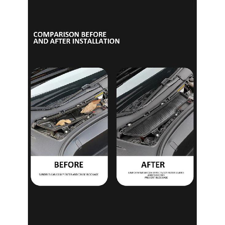 Car Air Condition Intake Filter Flow Vent Trim Dust Prevention Melt Blown Fabric Air Filter Intake for Tesla Model 3 2017-2020