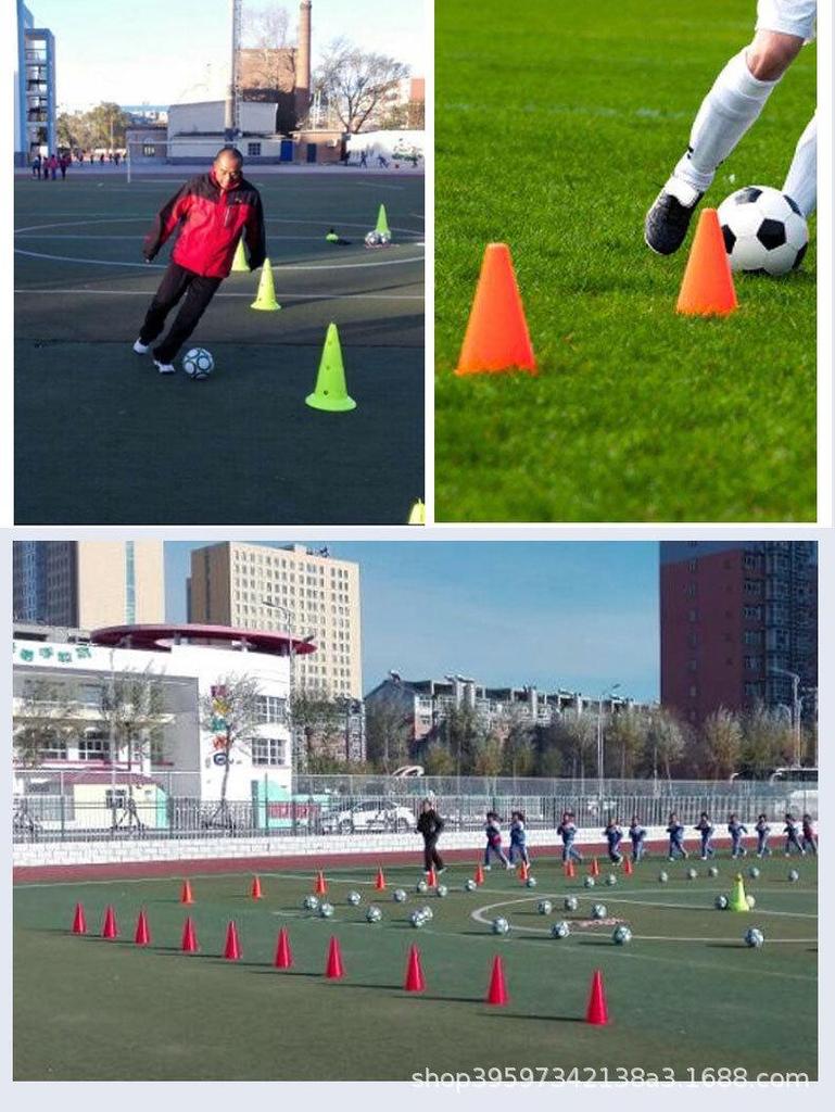 Football Agility Cone with Speaker: Logo Bucket Obstacle Marker for Training and Drills