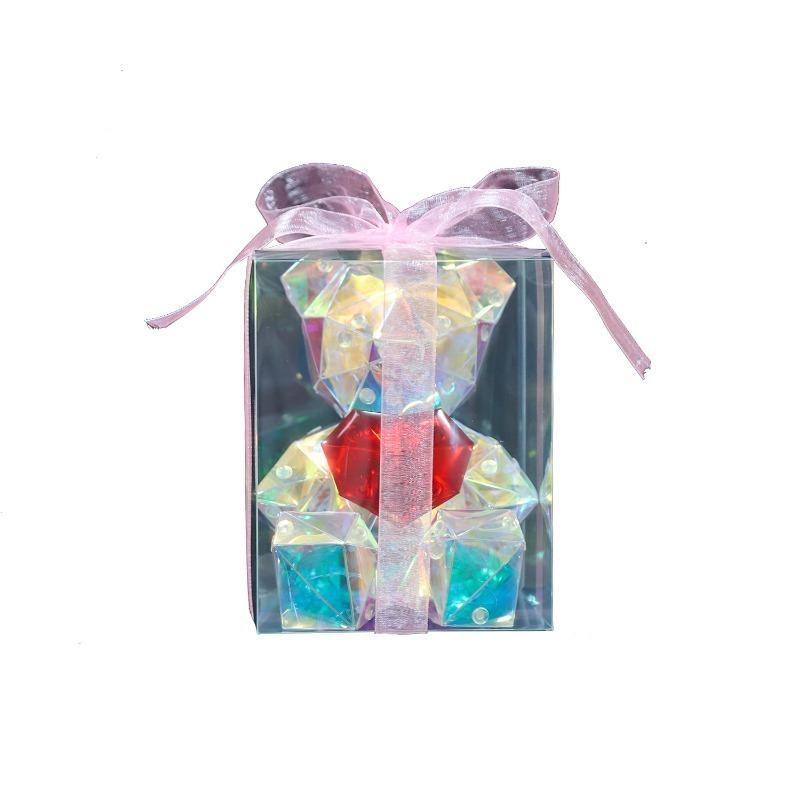 15CM Loving Bear Glowing Bear Valentine's Day Gift for Girlfriend Fantasy Color Set with PVC Box Gift Girl Home Decor Ornaments