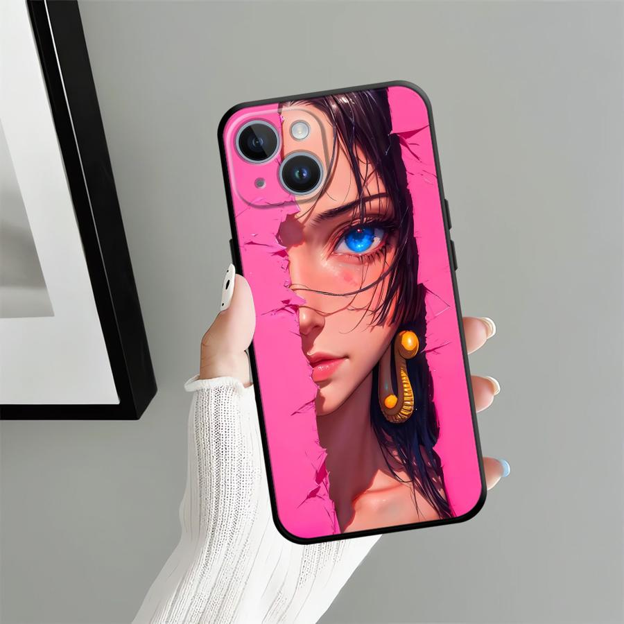 One Picec Nico Robin Nami Case for iPhone XR XS Max 13 12 11 17 Pro Max 15 16 14 Plus 7 8 17Air Black Soft Phone Cover