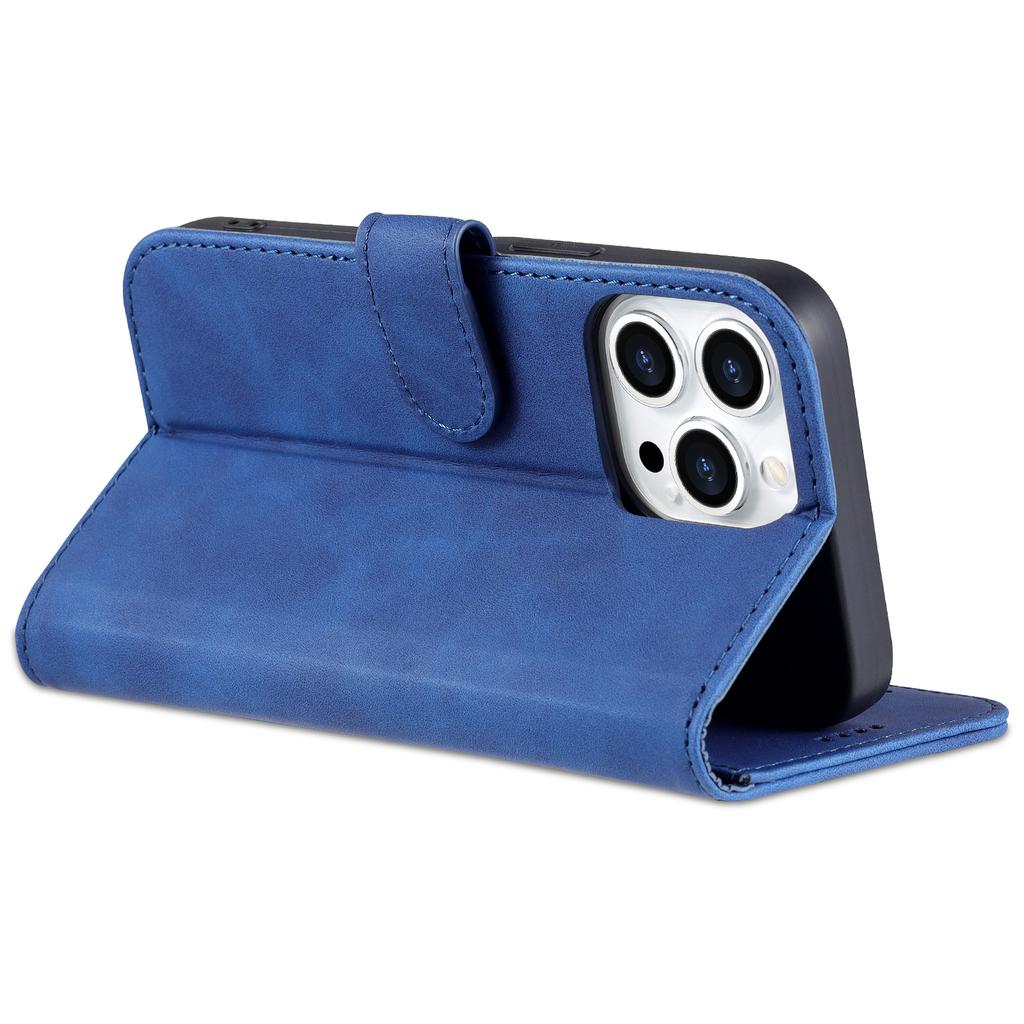 AZNS Etui portfelowe do iPhone 16 Pro Wstrząsoodporne skórzane PU etui na telefon