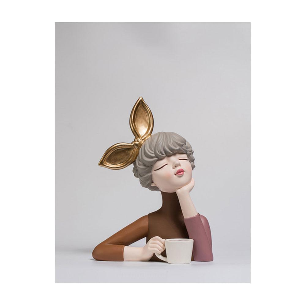 

Девушка из смолы Искусство Домашний декор Украшения Комнаты Статуэтки Для Интерьера Аксессуары Для Стола Кавайные Статуэтки Скульптуры Скандинавская Жизнь