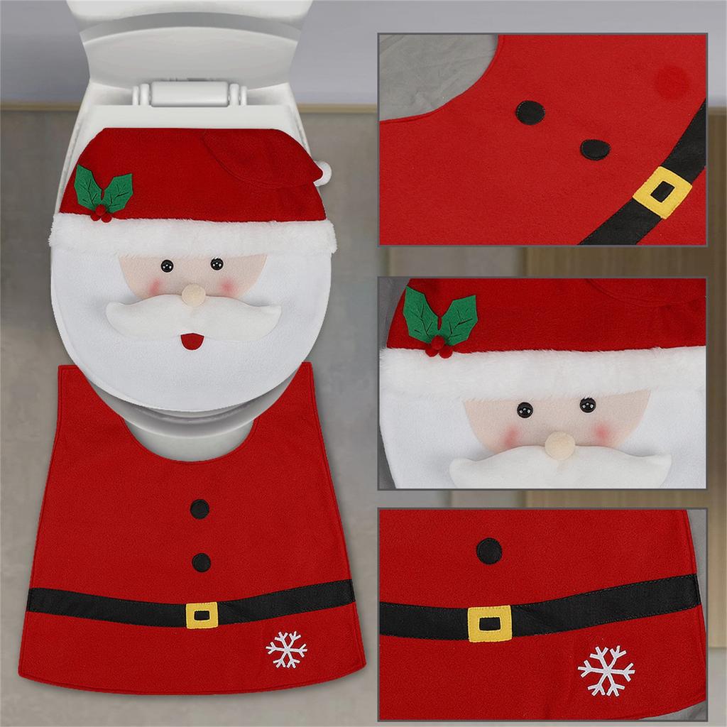Santa Snowman Toilet Two-piece Set