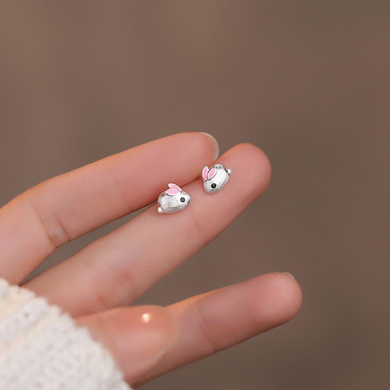 New 925 Silver Hoop Earrings Clip Matte Circle Geometric Punk For Women Girl Gift Jewelry