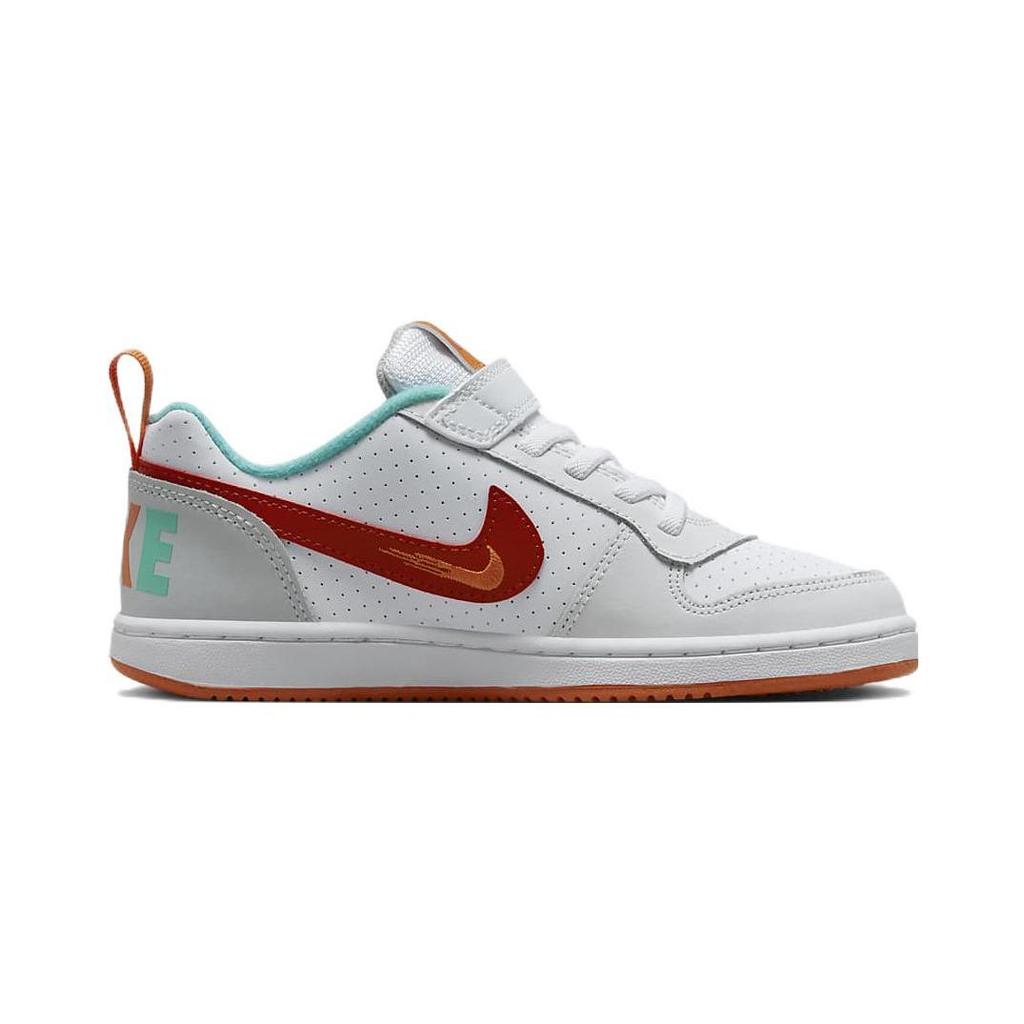 Nike Court Borough Slip Resistant Cushioning Abrasion Resistant Low top Skateboard Shoes Beige Orange Kids' FD4636-161