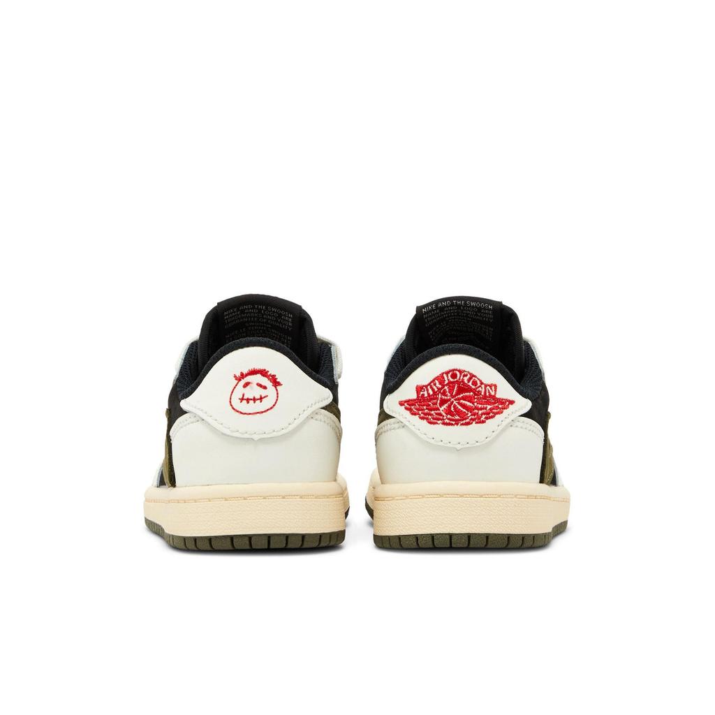 Air Jordan 1 Retro Low OG SP PreSchool 'Olive' (Unisex) Sail / University Red / Black / Medium Olive Kids' Basketball Shoes