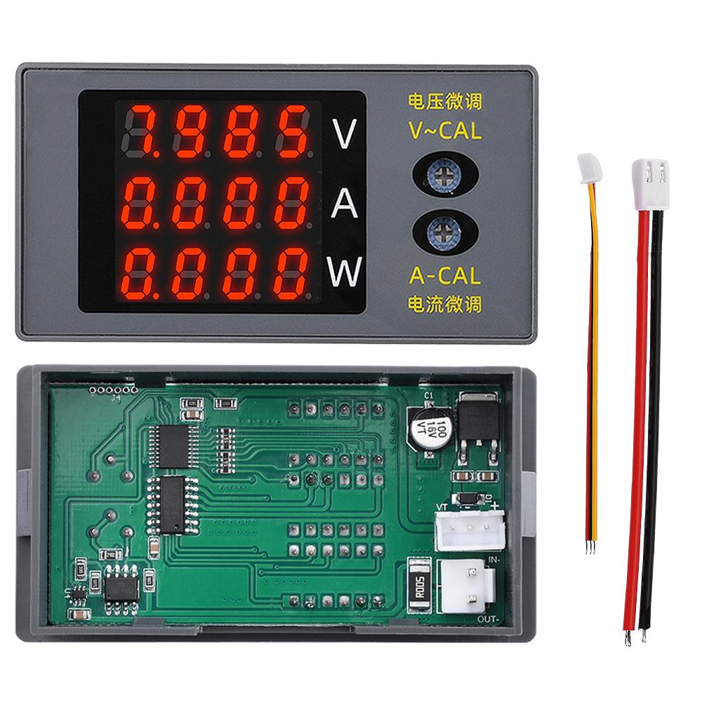 DC730 Four-Digit Digital Voltmeter, Ammeter and Power Meter DC 0–100V, 10A, 1000W Voltage and current may be fine-tuned