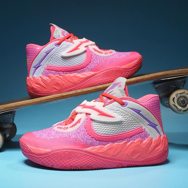 Three-ball 5th Generation Personalized Velcro MD Rubber Sole Basketball Shoes Boots Youth Training Game Sports Shoes