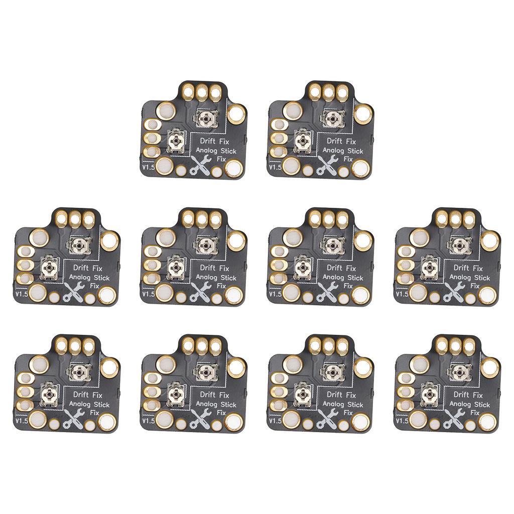 10pcs Gamepad Joystick Drift Repair Board Universal 3D Analog Joystick Drift Fix Mod for Game Controllers Black