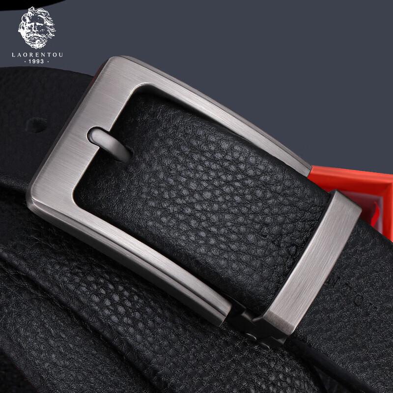 LAORENTOU Men s Pin Buckle Leather Belt 120cm