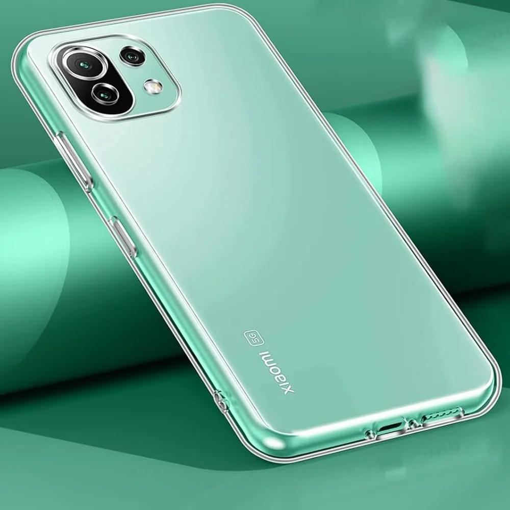Original Ultra Thin Clear Silicone Soft TPU Case For xiaomi mi 11 11 Lite Cover Simple Soft TPU Clear Transparent Phone Case