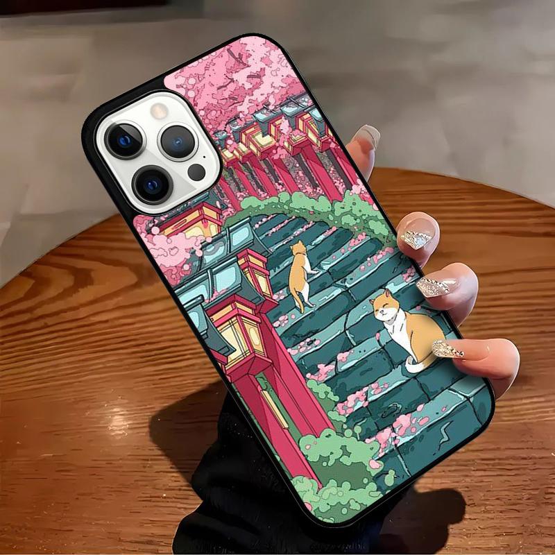 Japanese Cat Culture Aesthetic Art Phone Case For iPhone 17 Air 16 15 14 13 12 11 Pro Max Max Plus Bumper Case Cover