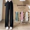 Women's High-Waisted Slimming Pants - Summer 2025 Ice Silk, Loose Fit for Petite Figures