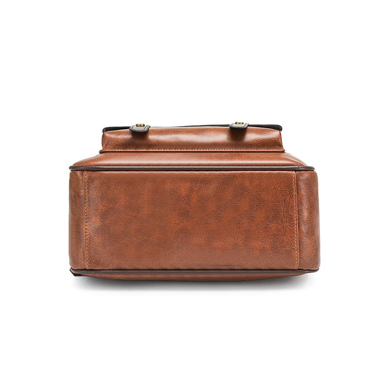 Vintage PU-Rucksack für Damen mit verstellbaren Trägern und Frontklappendesign Klassische Schultasche für Arbeit und täglichen Gebrauch