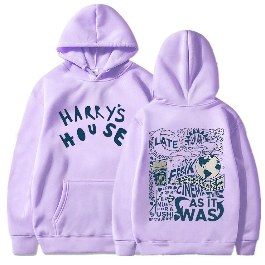 Harry's House Hettegensere for Høst/Vinter Vintage Grunge Fleece Genser med Hette Komfortable Klær Moletom Gotisk Hettegenser