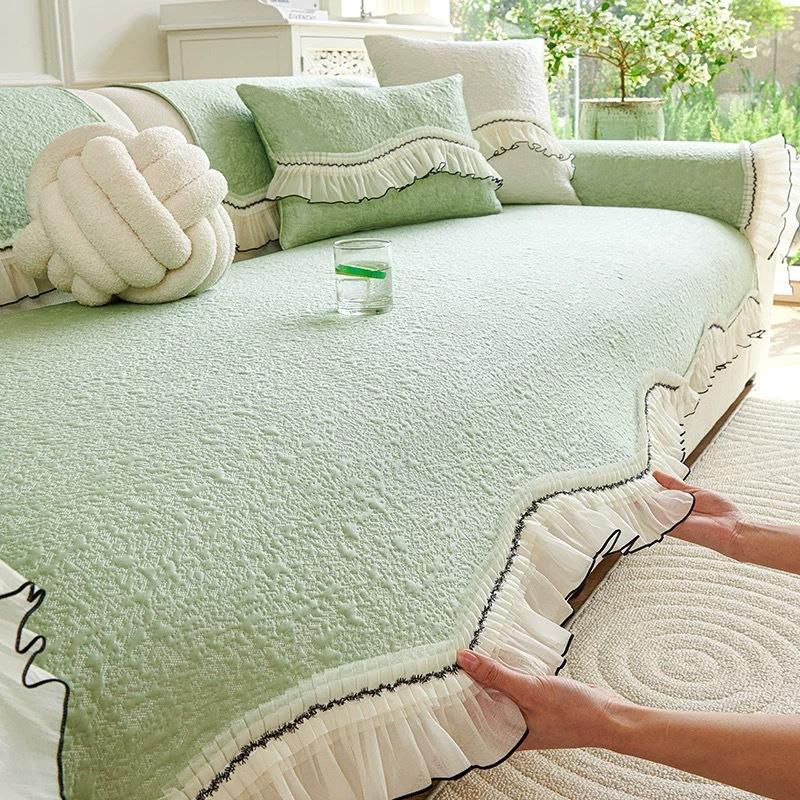 Ice Silk Sofa Cushion Summer European Simple Non-Slip Mat Cool Cushion Seat Cushion Cold Sofa Cover Cover