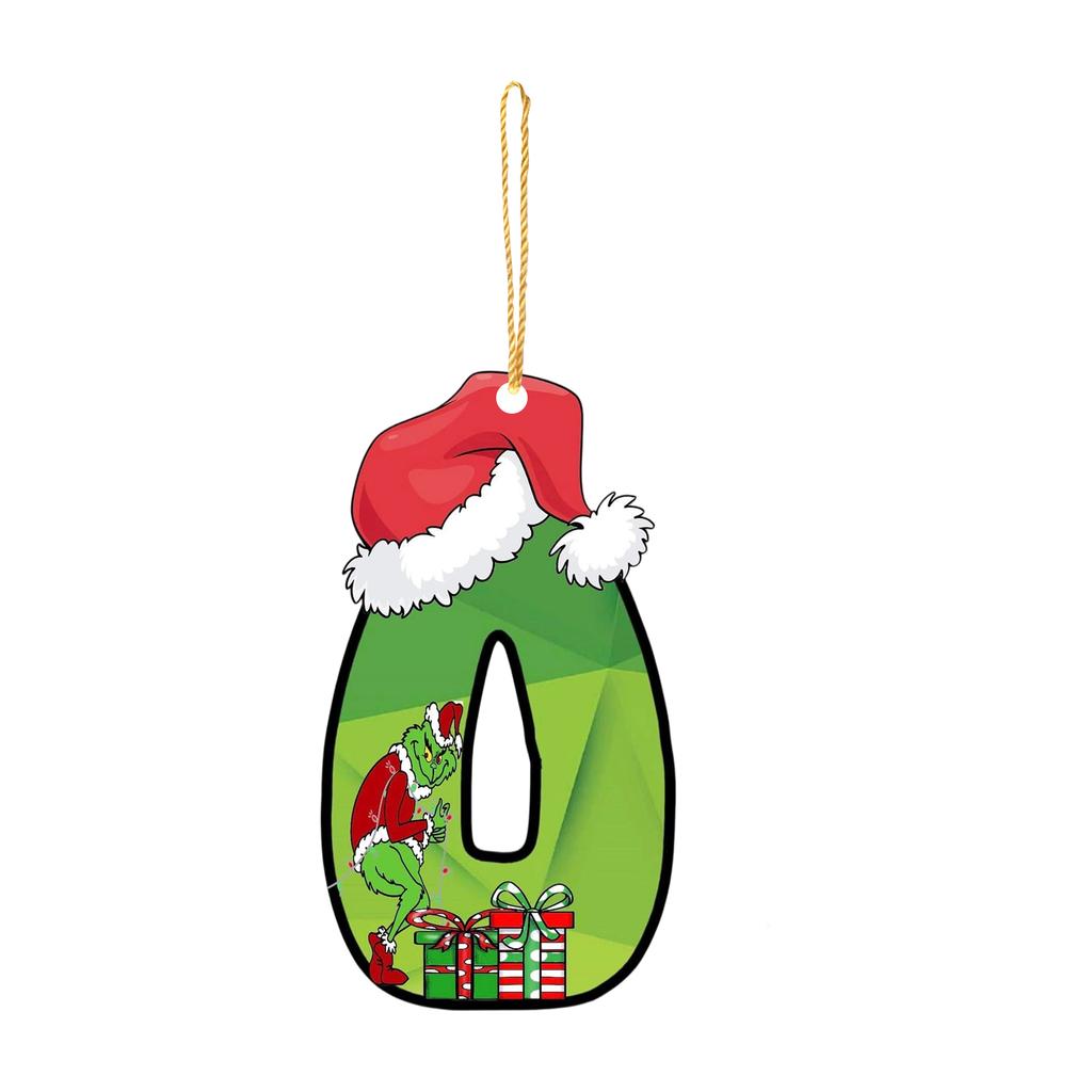 Santa 2D Flat Acrylic Christmas Tree Hanging Decoration Sports Car Decoration Flat Decoration Pendant