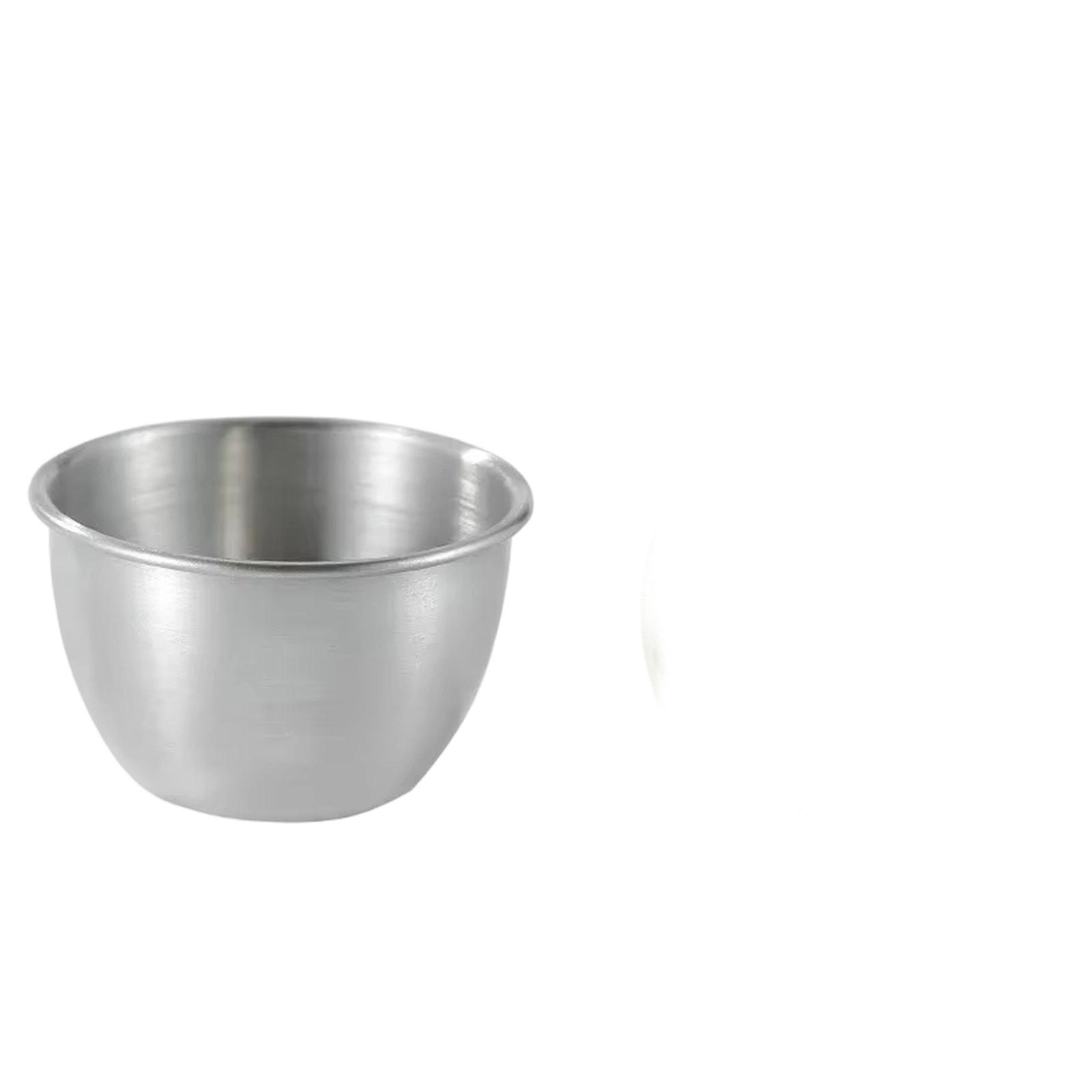 

Stainless Steel Cup with Lid, Round Dipping Bowl Portable Seasoning Dish серебряный