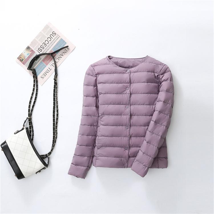 Women's Luxury European Lightweight White Duck Down Jacket - Warm, High-Quality Layering Coat