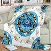 Bule Evil Eye Blanket Hamsa Hand Psychedelic Blanket for Travel Bedding Chair Adult Lightweight Bohemian Style Blanket Tapestry