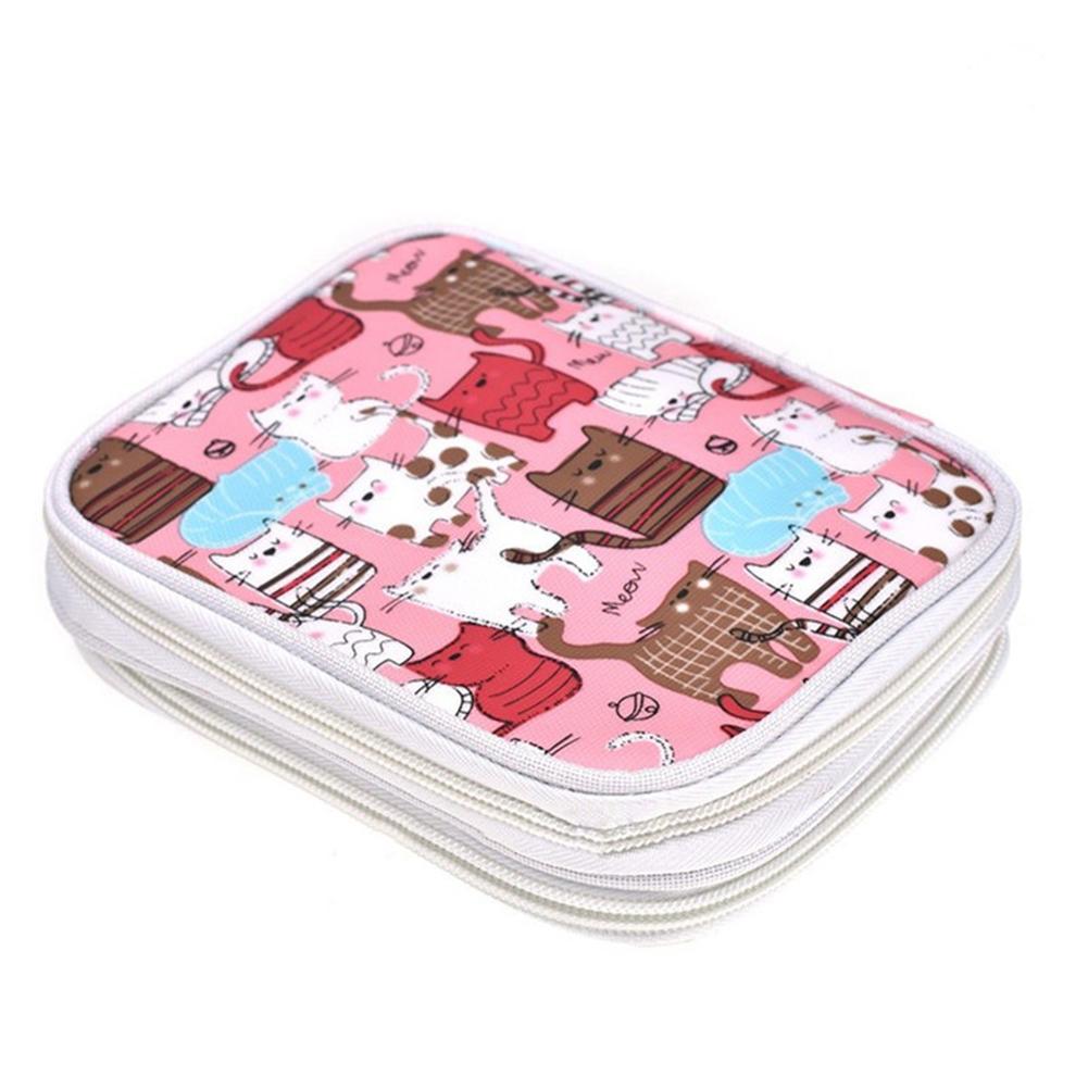Crochet Storage Bag Fastener Storage Box Carrying Bag Double Compartments Excellent Protection for Knitting Accessories