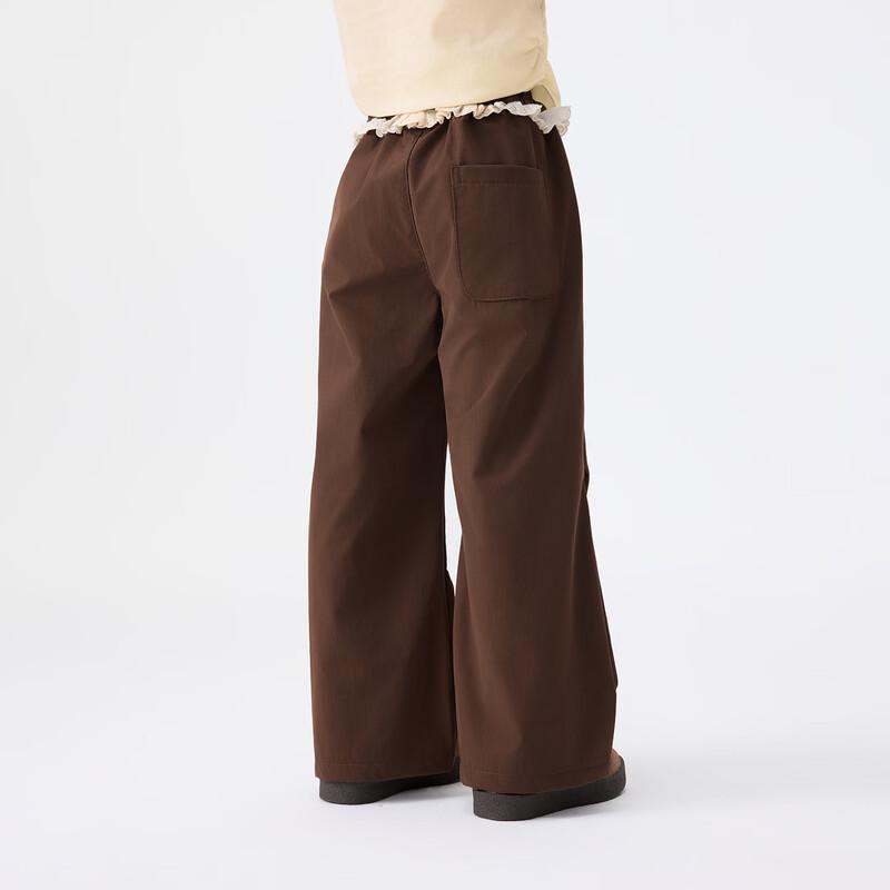 Girls' Autumn Relaxed Fit Woven Casual Trousers