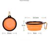 Portable Plastic Pet Bowl with Keychain 350ML Foldable Folding Bowl Dog Water Bowl Outdoor