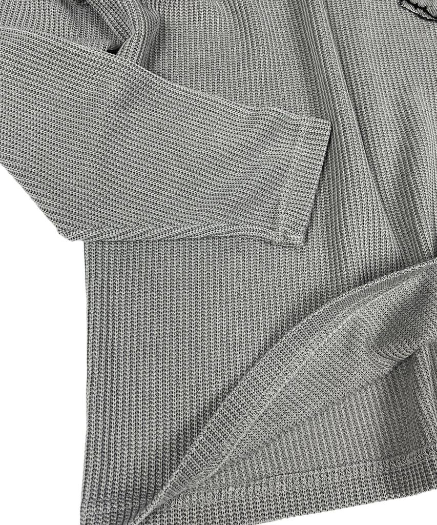 SK8ER ROCK Classic Cross Pigment Oversized Knit ((Gray))