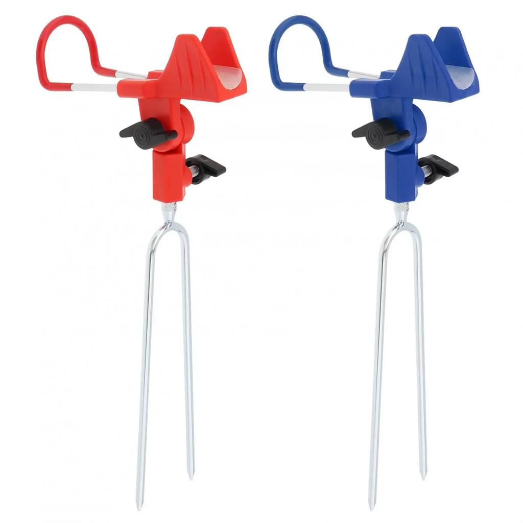 1pcs 360 Degree Adjustable Aluminum Alloy Fishing Rod Holder Folding Fish Pole Stand for Bank Fishing Ground Support