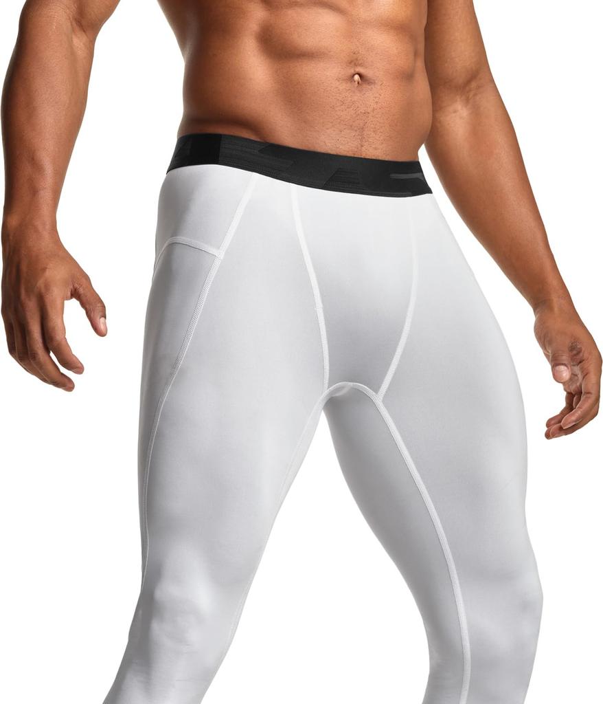 Tesla Length Sports Tights Capri Compression Running Gym Training JPB2 Men's 3/4 [UV Protection, Sweat-Wicking, Quick-Drying] Tights, Leggings,
