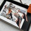 86*5CM Long  New Design 100% Silk Scarf Women Sweet Hair Tie Skinny Bag Scarves Neckerchief