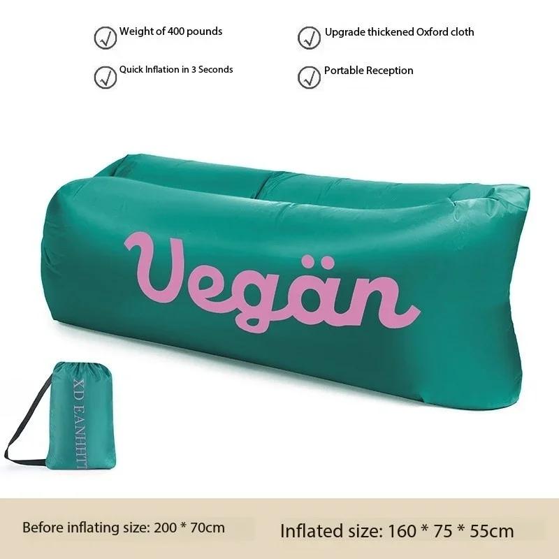 Outdoor Inflatable Bean Bag Recliner Portable Waterproof Sofa Chair Ergonomic Air Mattress Lounger for Pool Beach Camping Travel