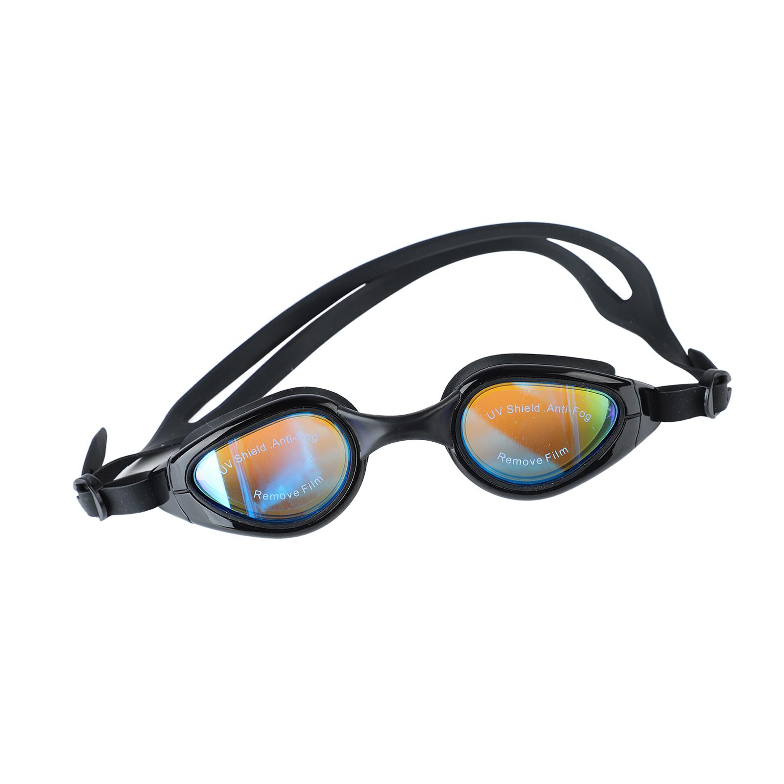 Swimming Goggles Electroplating Waterproof Fog Proof Adjustable Silicone Adult Swim Goggles for Men Women