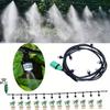 Nuova irrigazione 10 metri 10 irrigatori Ugelli fai-da-te Spruzzatore d'acqua Nebulizzazione Nebbia Sistema di ugelli di raffreddamento Sistema di spruzzatura agricola da giardino