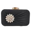 Boutique De FGG Elegante Damen Gold Glitzer Abendtaschen Strasssteine Blumenapplikationen Braut Clutch Handtaschen Hochzeitsfeier Taschen