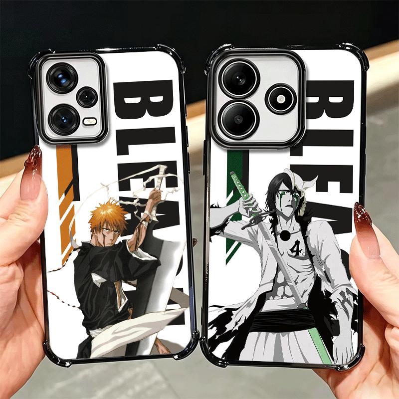 Anime Bleach Desgin Plating Phone Case For Xiaomi Redmi Note 14 15 Pro Plus 13 12 11 11S 11T 10 9S 9 5G Anti-Fall Airabag Cover