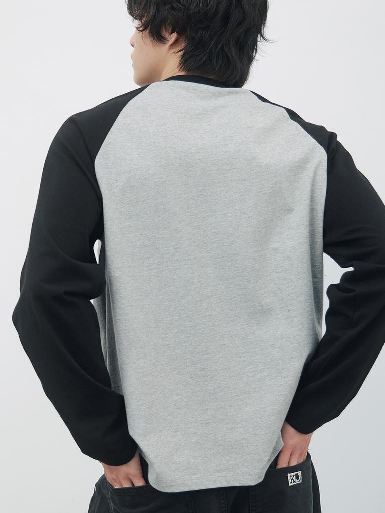Gijunmaen Button Open Raglan Tee Black