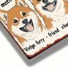 Vintage Shiba Inu Metal Wall Sign - Welcome Home Decor, 8x12 In