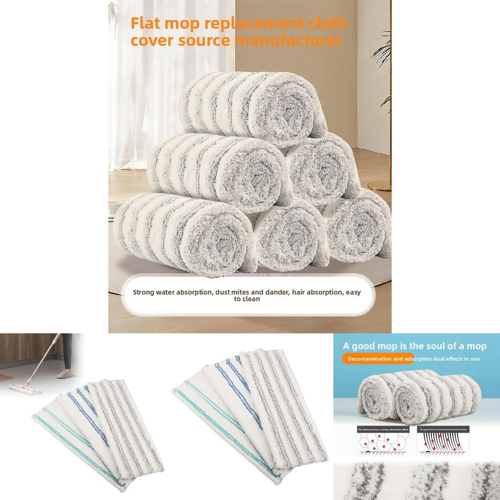 Reusable Microfiber Mop Head With Absorbent Fabric For Home And Office Floors