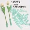 100/200 Stück Blumendraht-Wasserröhrchen Plastikblumen Ampullen Stiel-Wasserröhrchen Kleiner Rosen-Wasserhalter Floristenbedarf Blumen Dekoration