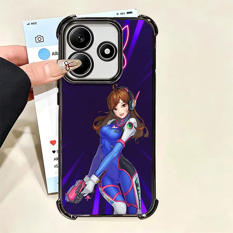 O-Overwatchs D-DVA Soft Phone Case For Xiaomi Poco X7 X8 Pro Max X6 X5 X3 F8 Ultra F7 M8 M7 M5S Redmi 15C 15A 15 14C 13C 12C 13