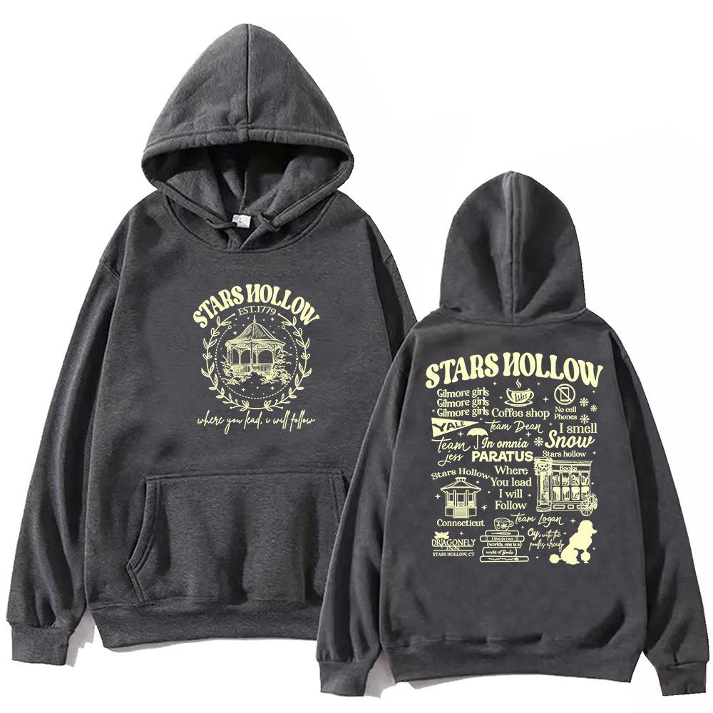

Stars Hollow Lead Me To The Future Print Unisex Hoodies Adult Men s Autumn and Winter Casual Warm Long Sleeve Sweatshirt 3XL