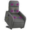 Vidaxl Lift and Massage Chair, Reclining, Dark Gray, Fabric