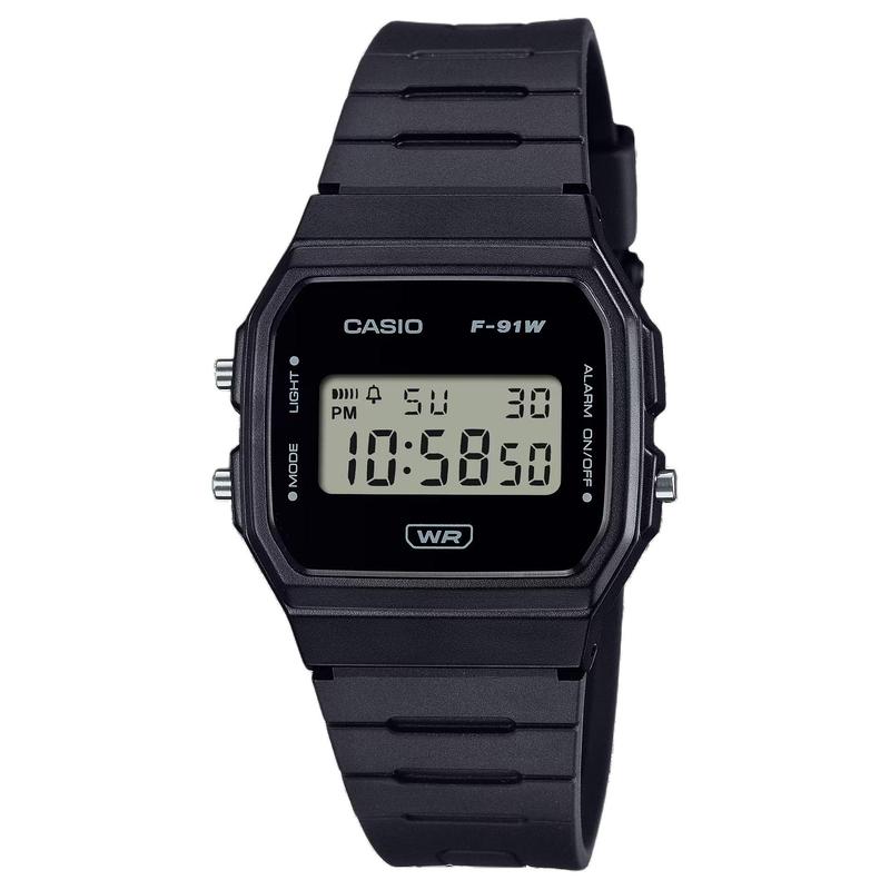 Casio POP series life waterproof quartz movement resin strap Japanese and Korean watch universal gray dial F-91WB-1A серый