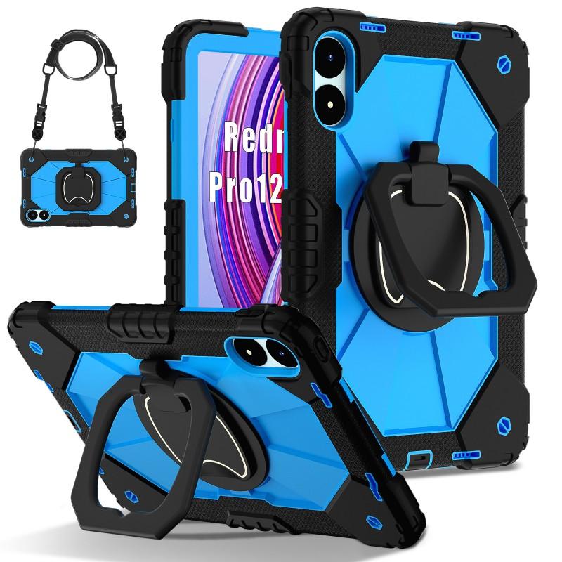 Redmi Pad Pro 12.1 Inch Protective Case With 360 Rotating Stand Full Coverage Shockproof Silicone Cover Tablet