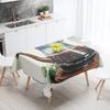 Abstract Art Food Illustration Tablecloth Oil-proof Tablecloth Waterproof Picnic Fabric Nordic Home Decoration